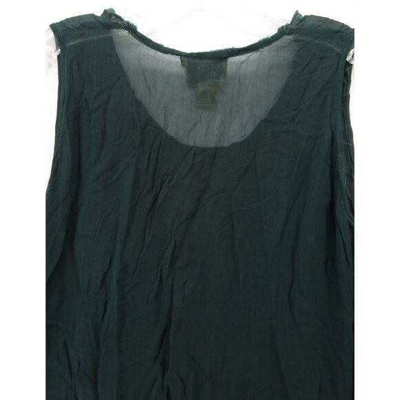 April Cornell Top Large Tank Blouse Pullover Sheer Cottage Embroider - Picture 6 of 8